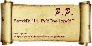 Perdéli Pénelopé névjegykártya